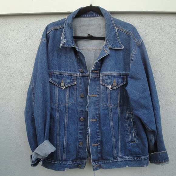Guide Gear Trucker Denim Distressed Jacket XL